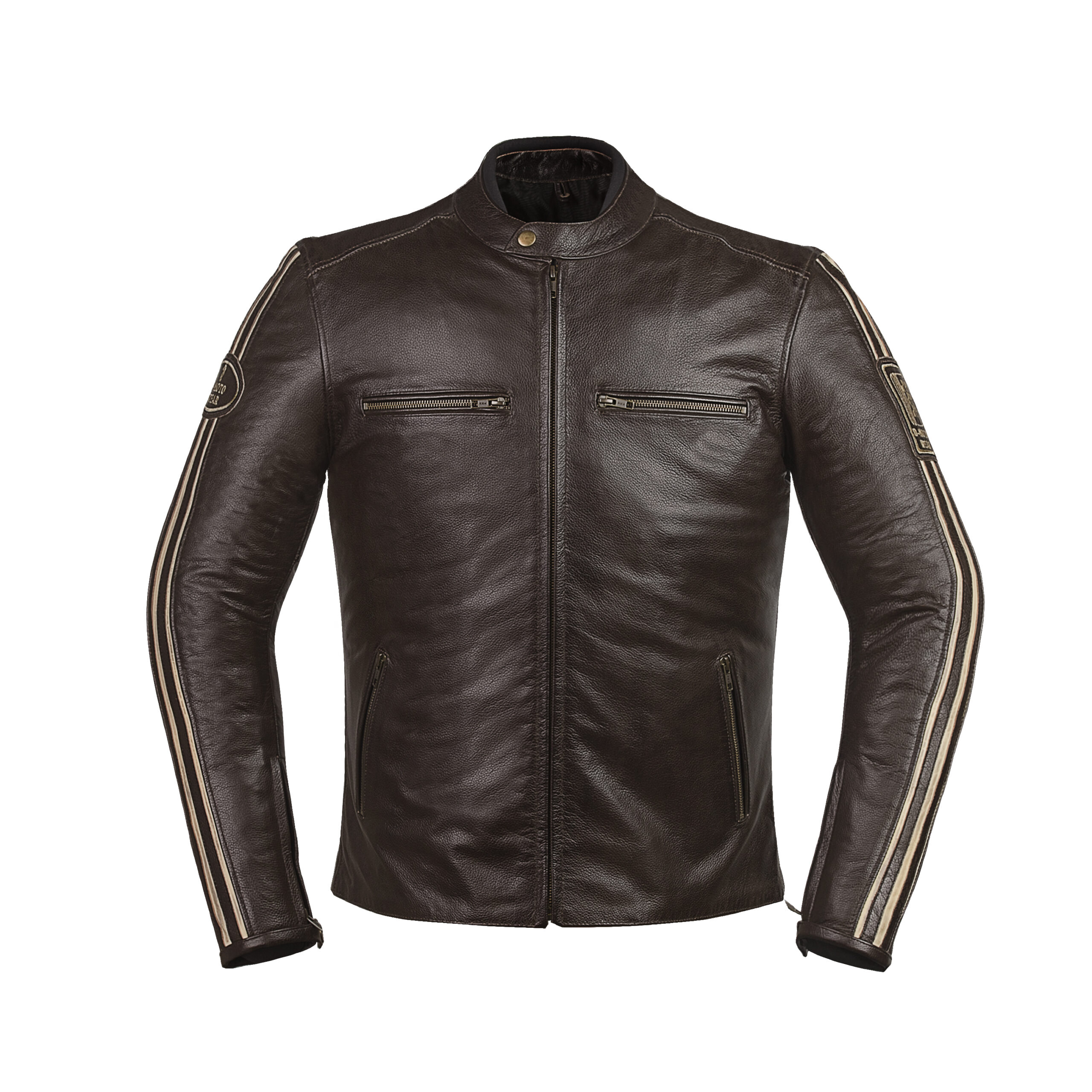 Welfit Stripe Leather Jacket
