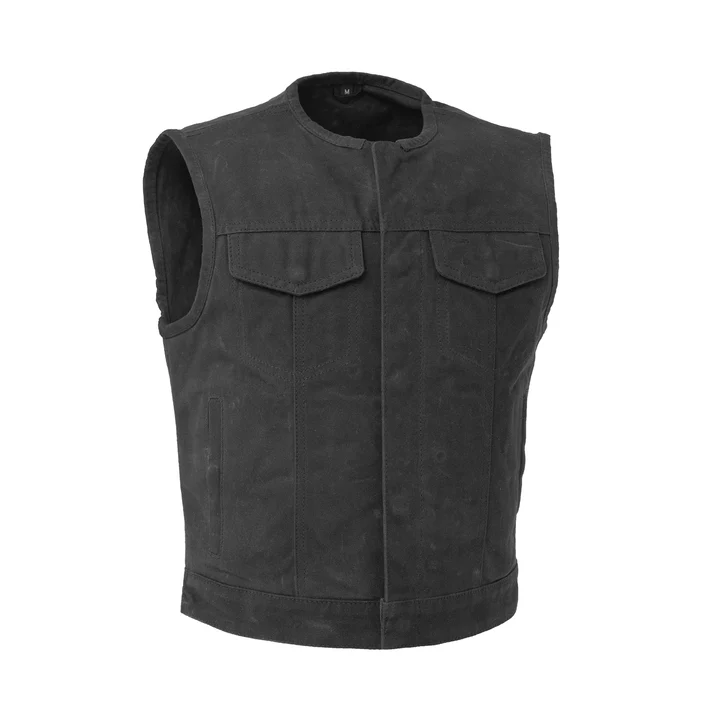 Lowside Waxed Men's Motorcycle Canvas Vest