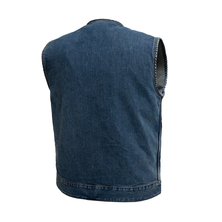 No Limit - Men's Motorcycle Denim Vest - Image 3