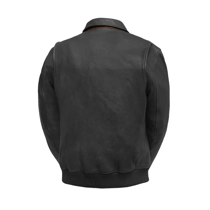 Moto Bomber - Men's Leather Jacket - Image 3