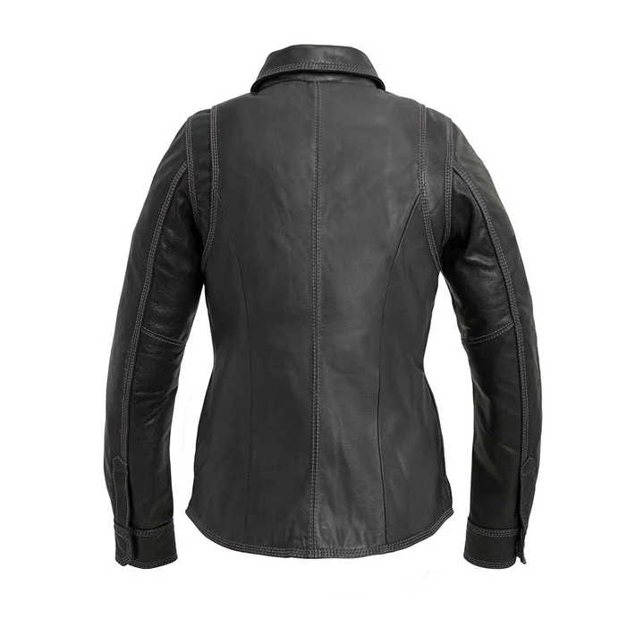 Leela Women's Motorcycle Leather Shirt - Limited Edition - Image 2