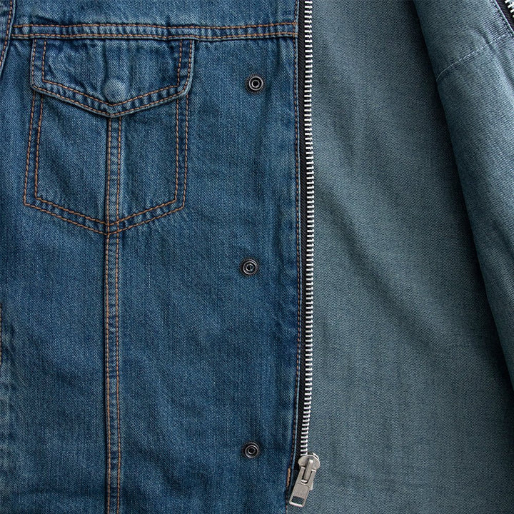 No Limit - Men's Motorcycle Denim Vest - Image 4
