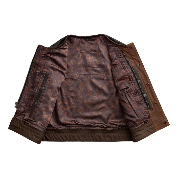 Lowside Gunner Men's Motorcycle Leather Vest - Image 3