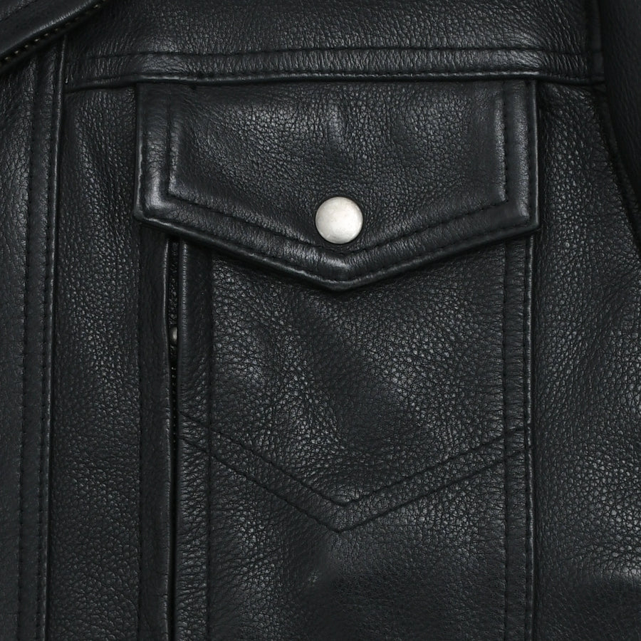 Mastermind Men's Motorcycle Leather Jacket - Image 4