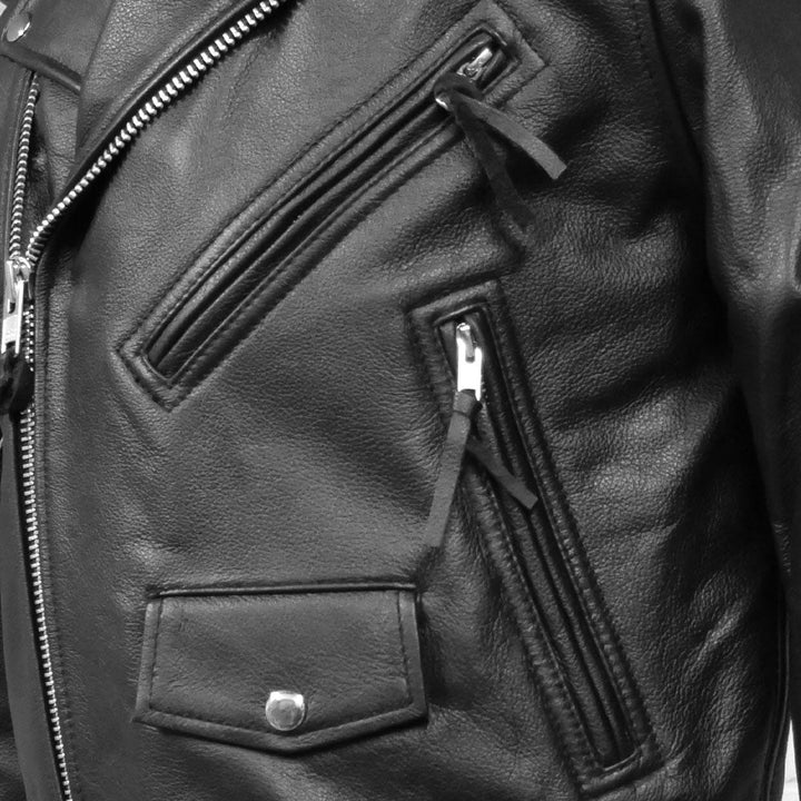 Superstar Men's Motorcycle Leather Jacket - Image 3
