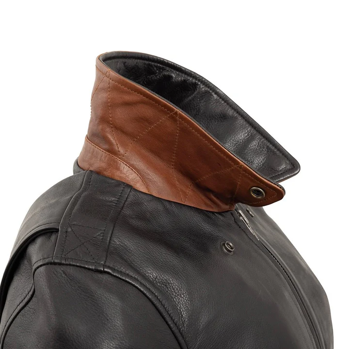 Nancy - Women's Moto Bomber Leather Jacket - Image 4