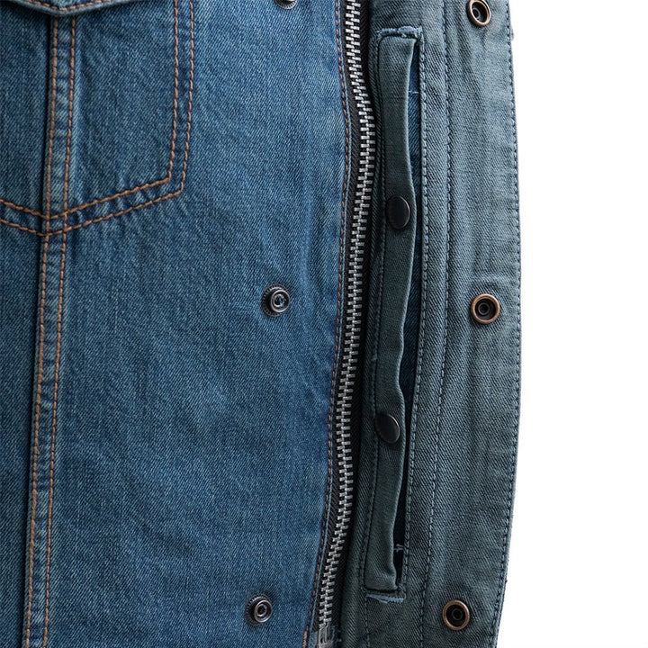 No Limit - Men's Motorcycle Denim Vest - Image 2