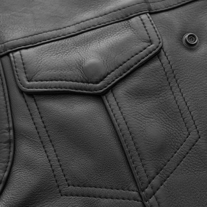 Lowside Men's Motorcycle Leather Vest - Image 5